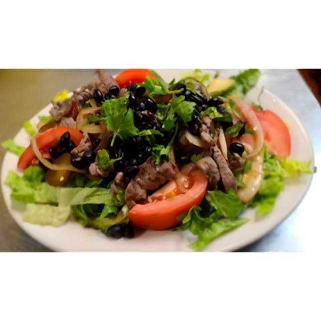 Carne asada salad.