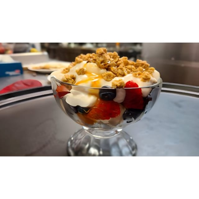Fruit & yogurt parfait.