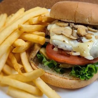 Mushroom Swiss burger